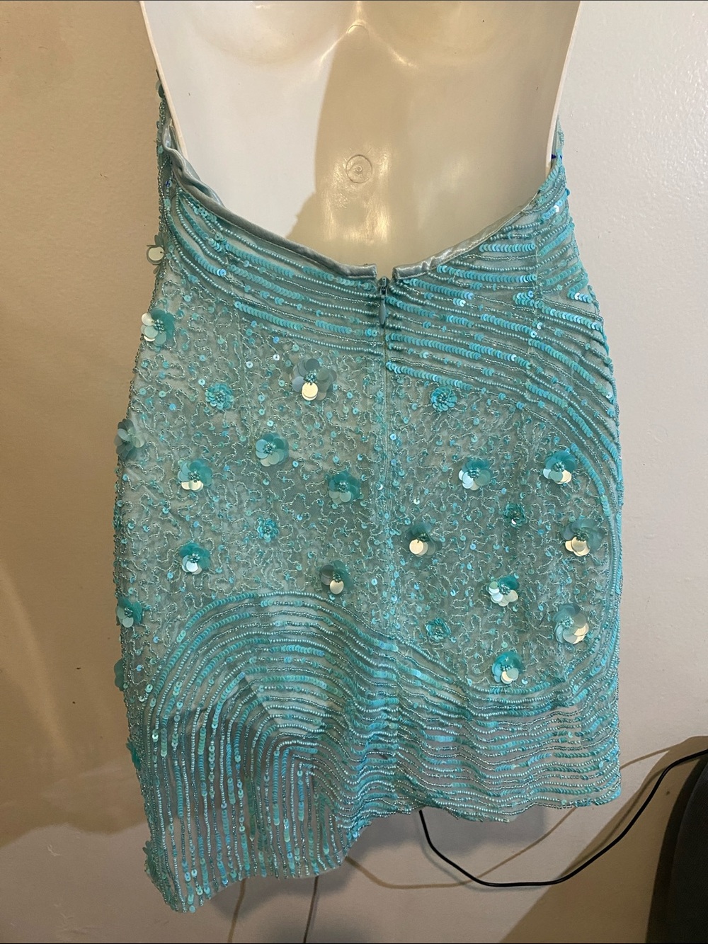Lovers + Friends Aqua One-Shoulder Sequin Mini Dress - Picture 8 of 8